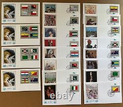 UN First Day Covers Flag Stamps 1980-1984, 1986, 1989 UNICEF