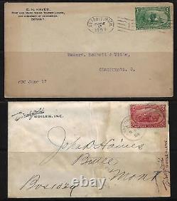 US 1898 TRANS MISSISSIPPI ISSUES Sc 285 & 286 ONE MARKED FDC JUNE 17 One