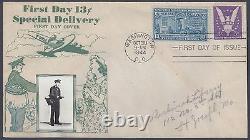 US 1944 SPECIAL DELIVERY FDC CROSBY CACHET Sc E17 TO ST JOSEPH MO