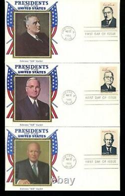 US FDC #2216-2219 Colorano 1986 Chicago IL US Presidents AMERIPEX Set of 36