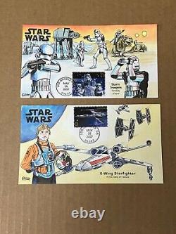 US FDC Collins Hand-Painted #4143 a-o &4205 Set 16 Star Wars 2007