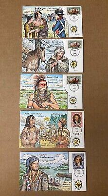 US FDC Collins Hand-Painted Louis & Clark Expedition Bicentennial SET 45 2004