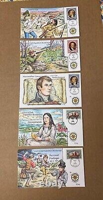 US FDC Collins Hand-Painted Louis & Clark Expedition Bicentennial SET 45 2004
