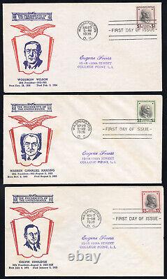 US Stamps # 832-4 First Day Cover Matched Cachets