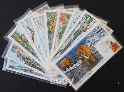 U. S. Used #2286-2335 22c NA Wildlife Set of 50 Collins First Day Covers (FDC)