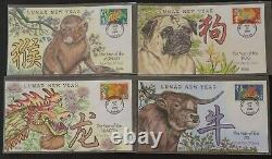 U. S. Used #3997a-l 39c Chinese New Year Set of 12 Collins First Day Covers (FDC)