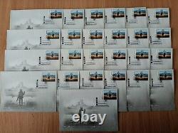 Ukraine 2022 FDC SET OF 25 COVERS with stamp F RUSSIAN WARSHIP, GO! RARE