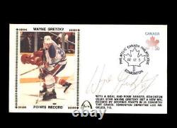 Wayne Gretzky JSA Signed 1982 Points Record FIrst Day Cover FDC Cache Autograph