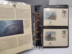 World Wildlife Fund 124 First Day Covers Collection in 3 Albums With Slipcases