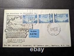 1935 USA Enveloppe du Premier Jour de l'Aviation San Francisco CA à Buffalo NY via PI