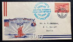 1941 Manila Philippines Premier Jour d'Émission de Timbres Aériens sur Enveloppe Premier Jour