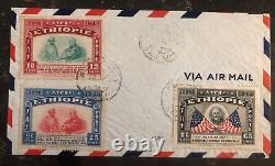 1947 Addis Abba Éthiopie Premier Jour de Couverture FDC Jeu de timbres #278-80 Roosevelt