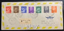 1947 Vatican City Airmail Premier Jour FDC à New York USA Sc#C9-15