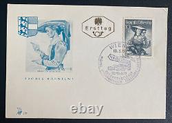 1950 Vienne Autriche Première Journée Carte Postale Couverture FDc Foire Internationale