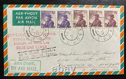 1957 Limerick Irlande Enveloppe Premier Jour Airmail FDC À Rochester NY USA O'Crohan