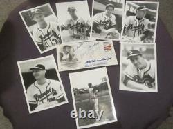 1957 Milwaukee Braves Baseball Autographié Couverture De Premier Jour (7) & Brace Photo Jsa