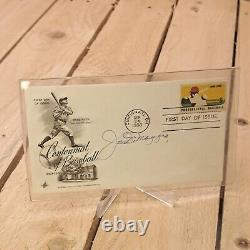 1969 Joe DiMaggio signé Babe Ruth FDC Enveloppe de premier jour sans COA