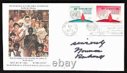 1973 Norman Rockwell Enveloppe du premier jour signée et autographiée en faveur des droits de l'homme