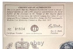 1977 Canada Reine Elizabeth II Jubilé D'argent Fdc Avec Rcm Dollar D'argent #1534/2000