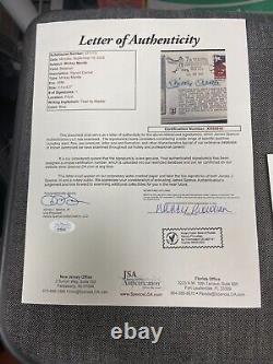 1986 Enveloppe du premier jour signée à la main par MICKEY MANTLE avec lettre Yankee 1823B et certificat d'authenticité JSA COA