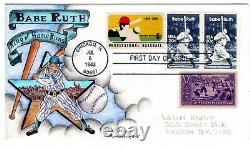 #2046 Babe Ruth Avec 855 Combo Dorothy Knapp Cachet Peint À La Main 1983 Fdc