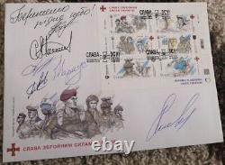 6 Autographe Protégez La Gloire De L'enveloppe Du Ciel Autochtone Fdc Aux Forces Armées Ukrainiennes