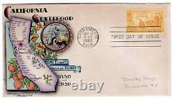 #997 Californie Statehood Dorothy Knapp Cachet 1950 Fdc Sacramento Ca