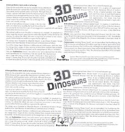 Afrique du Sud 2009 Ensemble de 2 enveloppes premier jour avec timbres dinosaures en 3D FDC