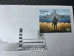 Bateau De Guerre Russe Go F Ukraine Enveloppe Avec Premier Jour De Couverture Timbre W