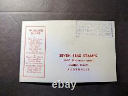 Carte postale du premier jour d'émission de l'Australie 1955 Macquarie Island Sea Elephants