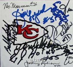 'Champion 1970 Signé Kansas City Chiefs (12 Signatures) Fdc Autographe Premier Jour de Couverture'