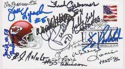 Champion de 1970 signé Kansas City Chiefs (12 signatures) FDC Autograph First Day Cover