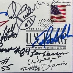 Champions signés de 1970 des Kansas City Chiefs (12 signatures) FDC Autographe Premier Jour Cover