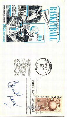 Chuck Daly Autographié/signé 1961 Naismith Hof Fdc Premier Jour De Couverture Jsa 126739