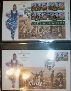 Collection Exceptionnelle De Couvertures Canadiennes De Premier Jour En Album Rembourré. 1997-2002