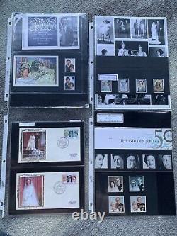 Collection de timbres vintage de la reine - Premier jour d'émission