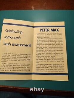 Dossier de présentation spéciale de l'exposition Peter Max Expo'74 - Quatre premiers jours de couvertures, feuille d'or