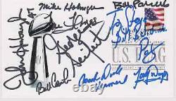 Entraîneurs gagnants du Super Bowl signés (9 signatures) Fdc Couverture du premier jour autographiée