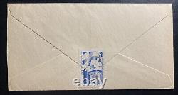 Enveloppe commémorative premier jour de Helsinki Finlande 1955 vers Prague Tchécoslovaquie Sc#326