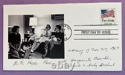 Enveloppe commémorative signée par Ruth Hyde Paine avec une superbe signature et un contenu exceptionnel ! JFK