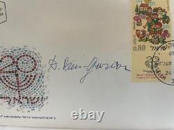 Enveloppe du premier jour avec autographe signé de David Ben Gurion en 1968