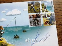 Fdc Enveloppe De Couverture Patron Minesweeper Dog Stamp Ukraine 2022 Panneau Autographe #1