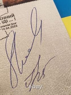 Fdc Ukraine 2022 Navire De Guerre Russe Vous-même Autographe Hero + Pdg Gribov Sign