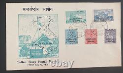 Forces indiennes à Saïgon au Vietnam 1954 Première journée de couverture du service postal de l'armée