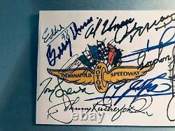 Gagnants Fdc Signés De Indy 500 Autographié Premier Jour Couverture (13 Signatures)