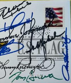Gagnants signés FDC de l'Indy 500, enveloppe premier jour autographiée (13 signatures)