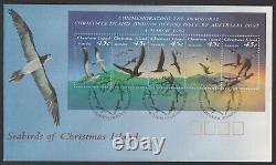 Île De Noël 1993 Oiseaux De Mer Premier Jour Couverture Avec Mini-feuille