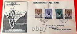 Inde Indien 1948 GANDHI FDC Couverture Privée vers l'Afrique du Sud 15 Août RARE