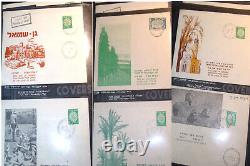 Israël Fdc Collection De La Première Journée D'ouverture Des Bureaux De Poste 1948, 1949 Et 1950