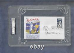 Joe DiMaggio, New York Yankees Baseball Autographed First Day Cover PSA SLABBED  <br/>	    <br/> Joe DiMaggio, les Yankees de New York Baseball Autographed First Day Cover PSA SLABBED